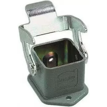 HARTING Han® 3 A Aufbaugehäuse, Druckguss-Aluminium, staubgrau, Einzelhebelverriegelung, M20 Kabeleinführung, IP65/IP67