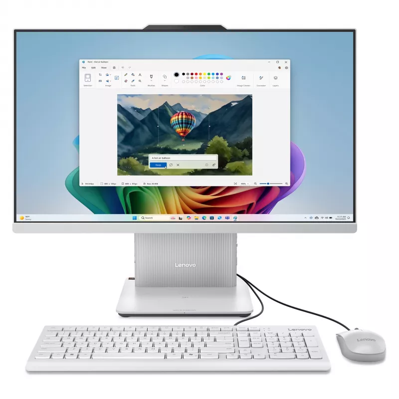 Lenovo IdeaCentre AIO 24AKP10 All-in-One PC, AMD Ryzen 5 7530U, 23,8 Zoll Full HD IPS, 16GB RAM, 1TB SSD, Windows 11 Home, Schwarz