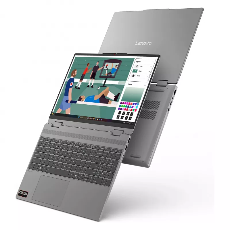 Lenovo IdeaPad 5 2-in-1 15AGP11 Copilot+ PC 83UM0006GE 2-in-1-Laptop, 15,3 Zoll WQXGA OLED Touch 165Hz, AMD Ryzen AI 7 445, 16GB DDR5, 512GB SSD, Windows 11 Home, deutsche Tastatur