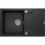 DEANTE 1-Bowl Granite Sink with Drainer Graphite Metallic Andante
