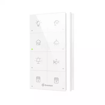 Grenton Touch Panel 8 Touch Areas TF-BUS White Glass Front