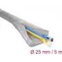 Delock Geflechtschlauch für EMV-Abschirmung, selbstschließend, 5 m x 25 mm (20995)