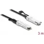 Delock Twinax Kabel QSFP28 Stecker auf QSFP28 Stecker 100 Gbps 3 m