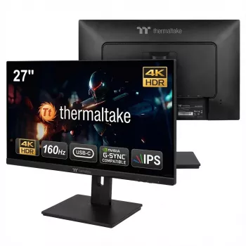 Thermaltake TPM-I27FUK Schwarz 27 Zoll UltraHD/4K IPS USB Hub USB-C Gaming Monitor 160Hz