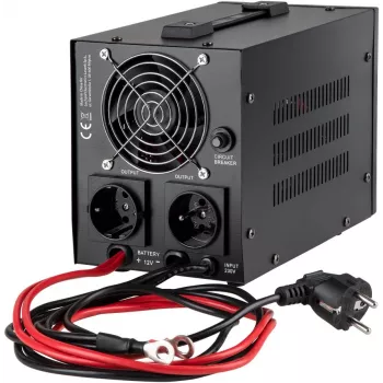 KEMOT PROsinus-800 Unterbrechungsfreie Stromversorgung 800VA/500W Reine Sinuswelle 12V 230V Schwarz