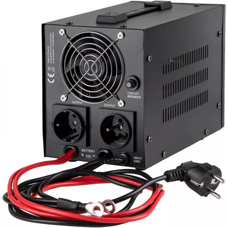 KEMOT PROsinus-800 Unterbrechungsfreie Stromversorgung 800VA/500W Reine Sinuswelle 12V 230V Schwarz