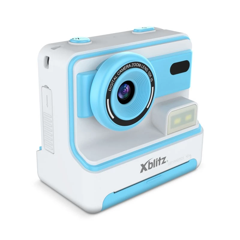 XBLITZ FLASH BLUE Sofortbildkamera mit Thermodrucker für Kinder