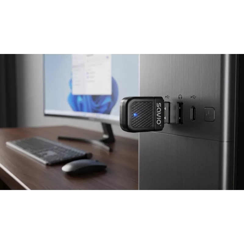 SAVIO BT-070 USB 2.0 Bluetooth 4.0 Adapter Schwarz