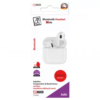 2GO ACV Bluetooth Headset TWS Mini - Weiß