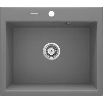 DEANTE 1-Bowl Granite Sink Grey Metallic Andante