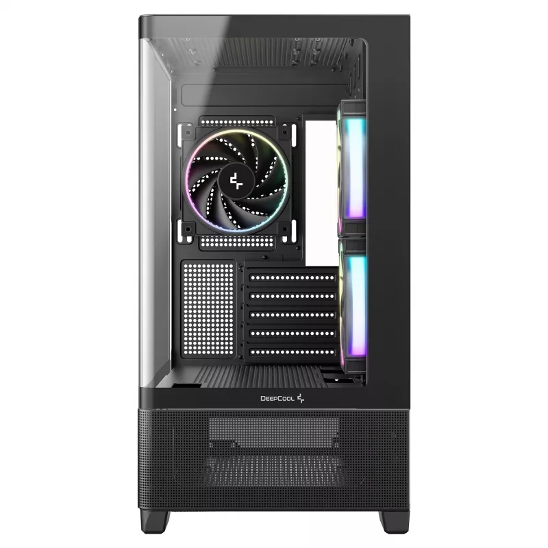 DeepCool CG380U Mid-Tower Gehäuse, gehärtetes Glas, 3x 120mm ARGB Lüfter, Schwarz
