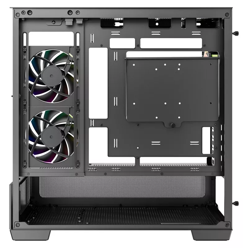 DeepCool CG380U Mid-Tower Gehäuse, gehärtetes Glas, 3x 120mm ARGB Lüfter, Schwarz