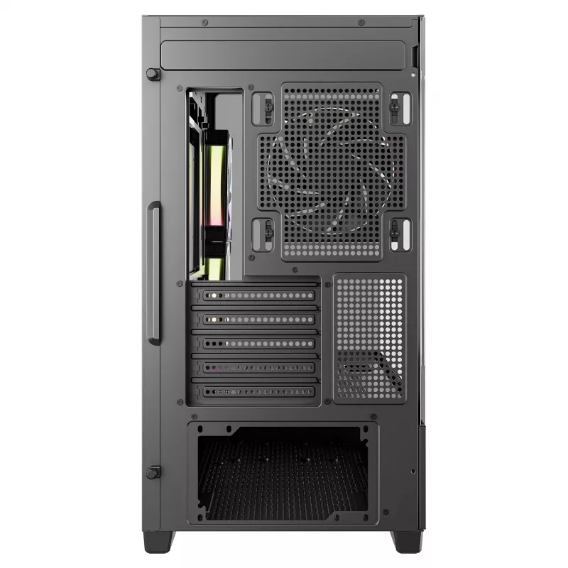 DeepCool CG380U Mid-Tower Gehäuse, gehärtetes Glas, 3x 120mm ARGB Lüfter, Schwarz
