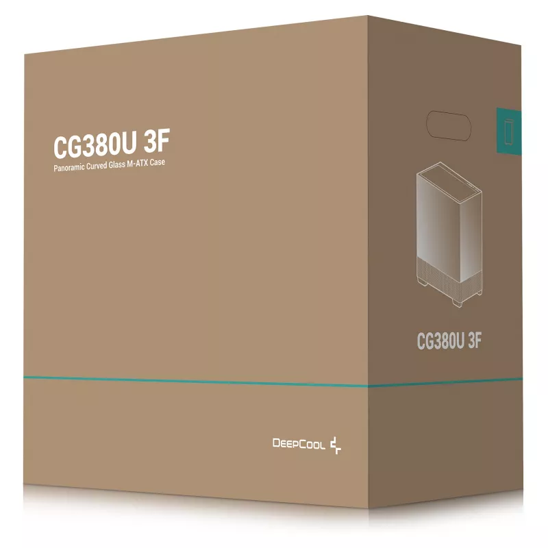 DeepCool CG380U Mid-Tower Gehäuse, gehärtetes Glas, 3x 120mm ARGB Lüfter, Schwarz