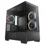 DeepCool CG380U Mid-Tower Gehäuse, gehärtetes Glas, 3x 120mm ARGB Lüfter, Schwarz