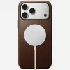 NOMAD Modern Leather Case für iPhone 17 Pro Max, Horween Leder, Rustic Brown, MagSafe-kompatibel