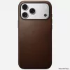 NOMAD Modern Leather Case für iPhone 17 Pro Max, Horween Leder, Rustic Brown, MagSafe-kompatibel