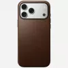NOMAD Modern Leather Case für iPhone 17 Pro Max, Horween Leder, Rustic Brown, MagSafe-kompatibel