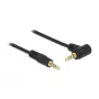 Delock 3.5 mm 4 Pin Stereo Jack Audio Cable, Male to Male, Angled, 5 m, Black