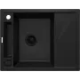 DEANTE Black Nero Matt Magnetic 1-Bowl Granite Sink with Drainer