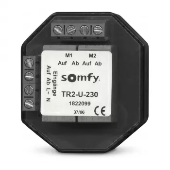 SOMFY 1822099 TR2-U-230 Unterputz-Trennrelais für zwei Antriebe