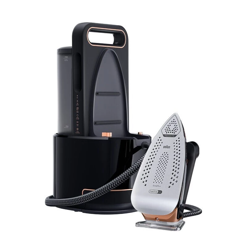 Braun CareStyle 9 IS 9090 BK Dampfbügelstation 2700 W 2 L EloxalPlus-Bügelsohle Schwarz, Kupfer