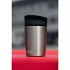 SIGG 8695.50 Hot & Cold One-Hand Push-Button Vakuumisolierflasche, 0,27 L, Obsidianschwarz, Edelstahl