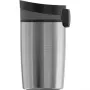 SIGG 8695.50 Hot & Cold One-Hand Push-Button Vakuumisolierflasche, 0,27 L, Obsidianschwarz, Edelstahl