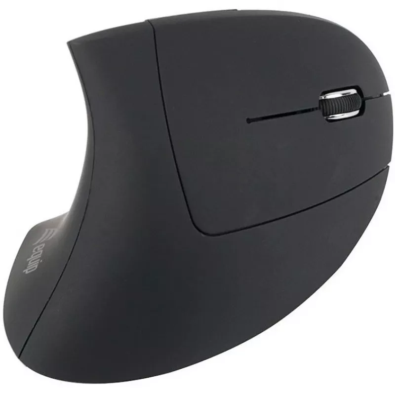 Equip 245110 Vertikale ergonomische Funkmaus - Rechtshänder - 2,4 GHz - USB-Empfänger - Schwarz