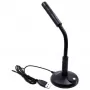Equip Desktop-Mikrofon mit verstellbarem Winkel, USB-Anschluss, Schwarz