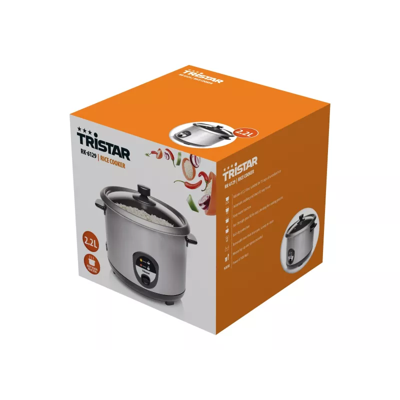 Tristar RK-6129 Reiskocher 2,2 L Edelstahl 900 W