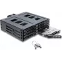 Delock 5,25 inch Wechselrahmen für 8 x 2,5 inch SATA oder SAS HDD / SSD mit Schloss