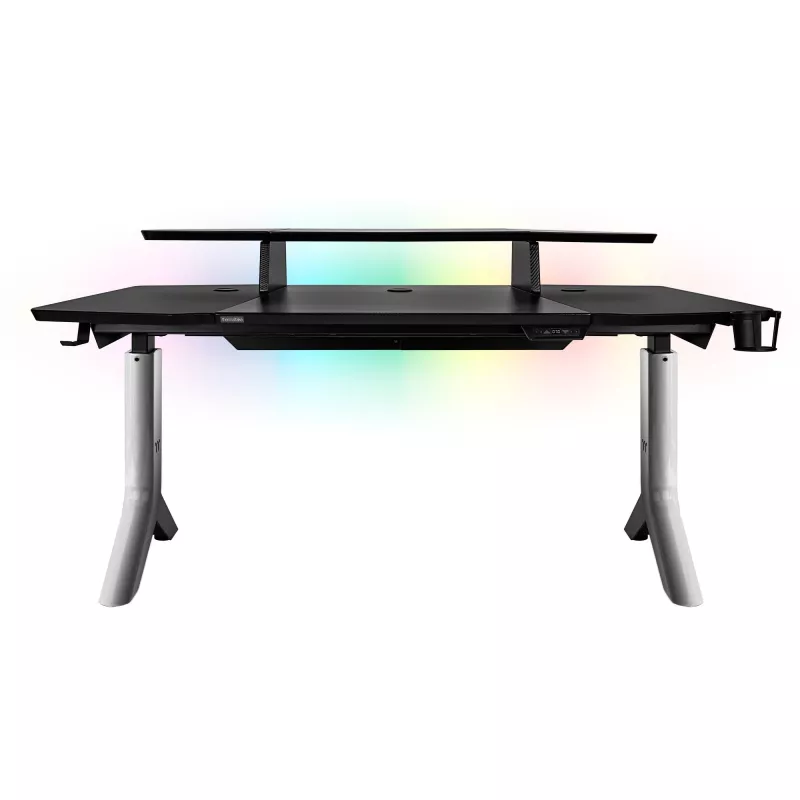 Thermaltake ARGENT P900 Smart Gaming Desk - L-Form - Elektrische Höhenverstellung - Schwarz