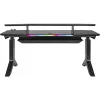 Thermaltake ARGENT P900 Smart Gaming Desk - L-Form - Elektrische Höhenverstellung - Schwarz