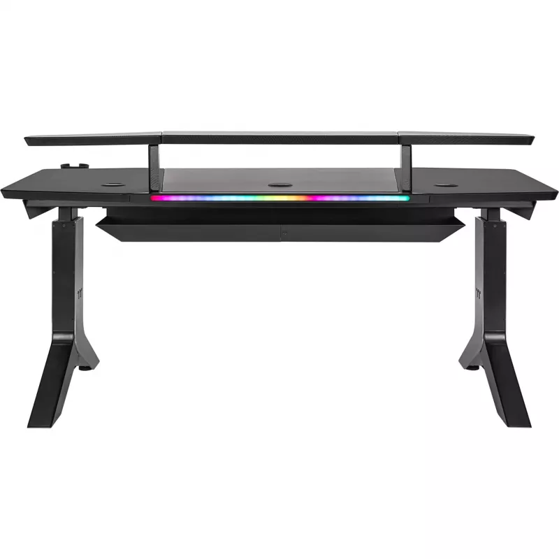 Thermaltake ARGENT P900 Smart Gaming Desk - L-Form - Elektrische Höhenverstellung - Schwarz