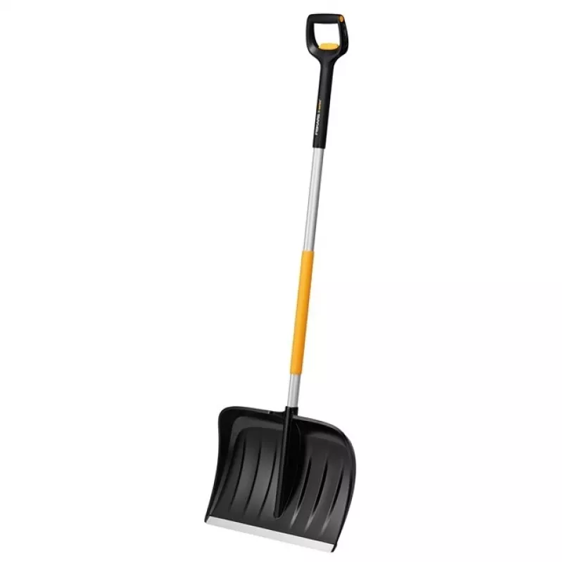 Fiskars 1057189 Schneeschaufel Metall Schwarz, Orange