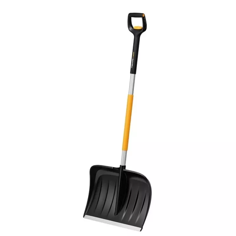 Fiskars 1057189 Schneeschaufel Metall Schwarz, Orange