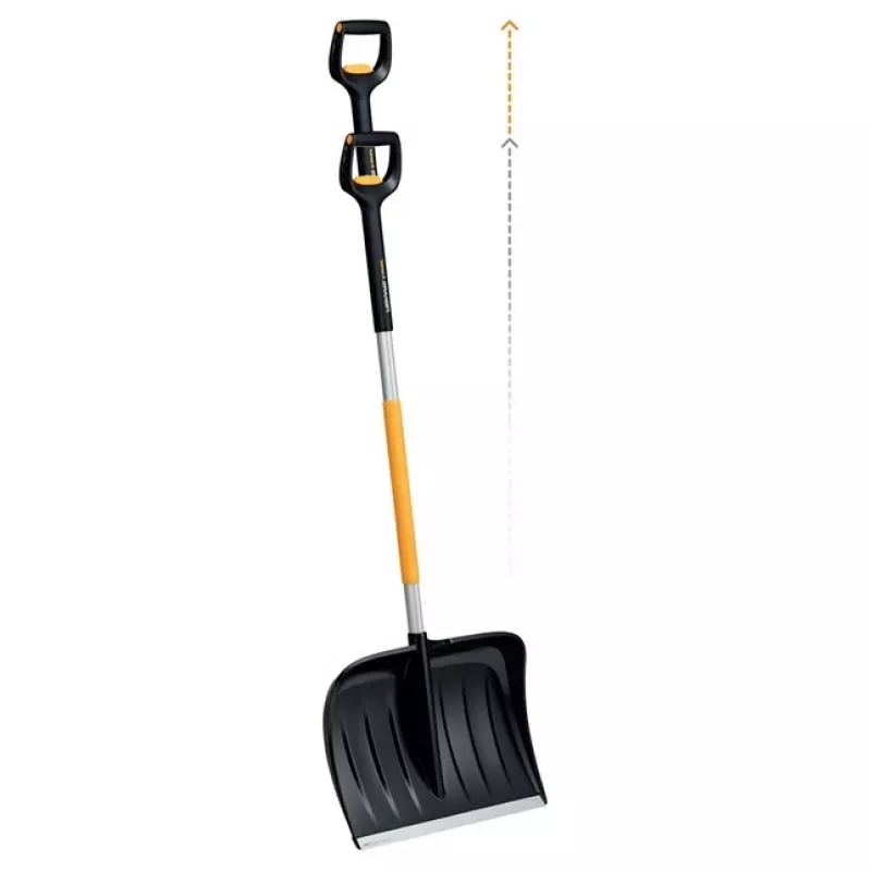 Fiskars 1057189 Schneeschaufel Metall Schwarz, Orange