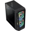 Aerocool AirHawk Duo Midi-Tower, Tempered Glass - Black