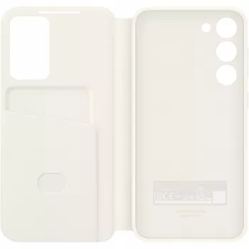 Samsung Smart View Wallet Case für Galaxy S23+, Creme (EF-ZS916CUEGWW)