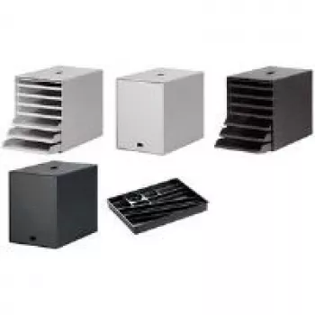 DURABLE IDEALBOX PLUS Desktop-Schubladeneinheit - 7 Schubladen - Grau - C4/A4 - Polystyrol