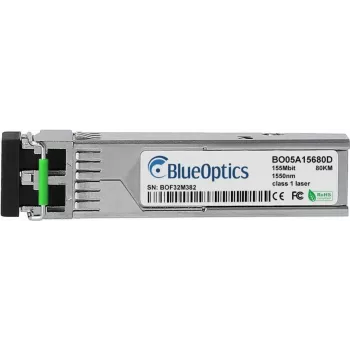 BlueOptics 3FE27627AA Kompatibler SFP-Transceiver für Singlemode 155 Mbps Datenübertragung in Glasfasernetzen. Unterstützt Fast Ethernet, Fibre Channel oder SONET/SDH-Anwendungen in Switches, Routern, Speichersystemen und ähnlicher Hardware