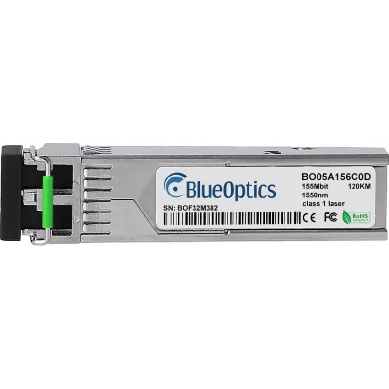BlueOptics 551123 Kompatibler SFP-Transceiver, LC-Duplex, 100BASE-ZX, Singlemode-Faser, 1550nm, 120km, DDM, 0°C bis +70°C (551123-BO)