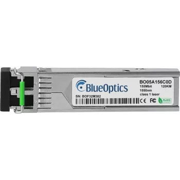 BlueOptics BO05A156C0D Kompatibler SFP-Transceiver, LC-Duplex, 100BASE-ZX, Singlemode-Faser, 1550nm, 120KM, DDM, 0°C/+70°C (55112407201-BO)
