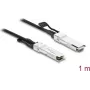 Delock Twinax Kabel QSFP+ Stecker auf QSFP+ Stecker 40 Gbps 1 m