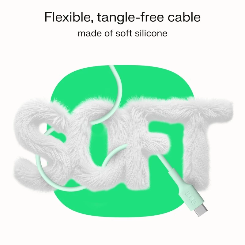 GREEN CELL USB-C auf USB-C PowerFlex 100W Silikonkabel 1,2m Schwarz
