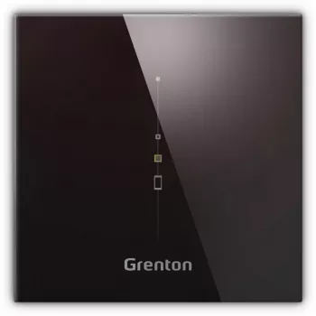 GRENTON Multisensor Panel - Temperatur, Luftfeuchtigkeit, Luftdruck, Schall, Licht, CO2, TVOC, IR/TF-Bus, Schwarzglas
