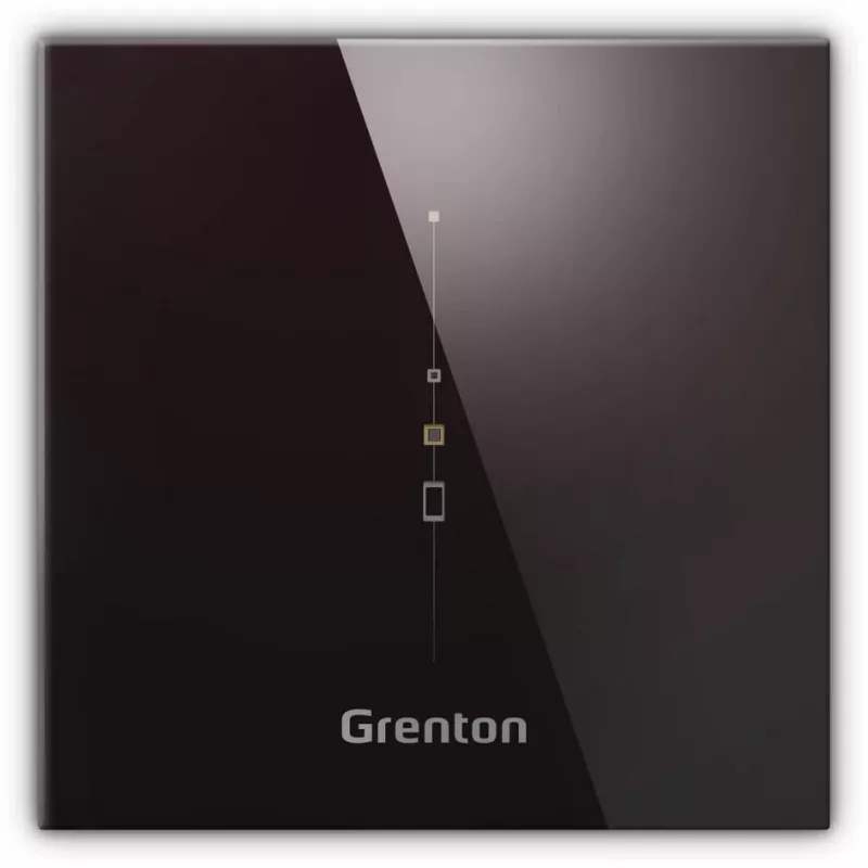 GRENTON Multisensor Panel - Temperatur, Luftfeuchtigkeit, Luftdruck, Schall, Licht, CO2, TVOC, IR/TF-Bus, Schwarzglas