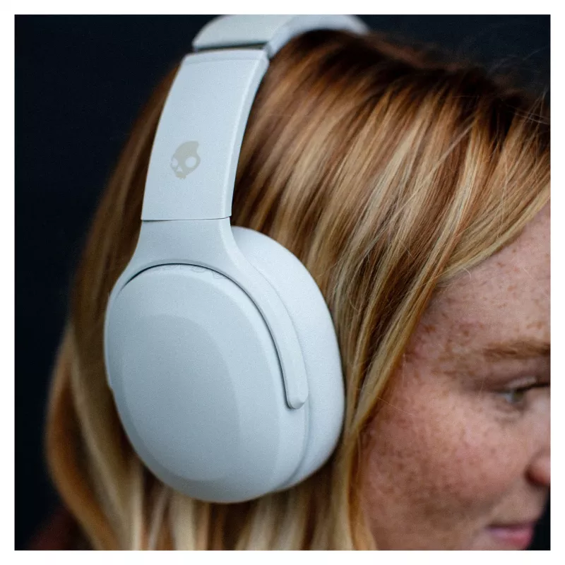 Skullcandy Crusher Evo Kabellose Over-Ear-Kopfhörer mit Sensory Bass, Bluetooth 5.0, 40-Stunden-Akku, Weiß