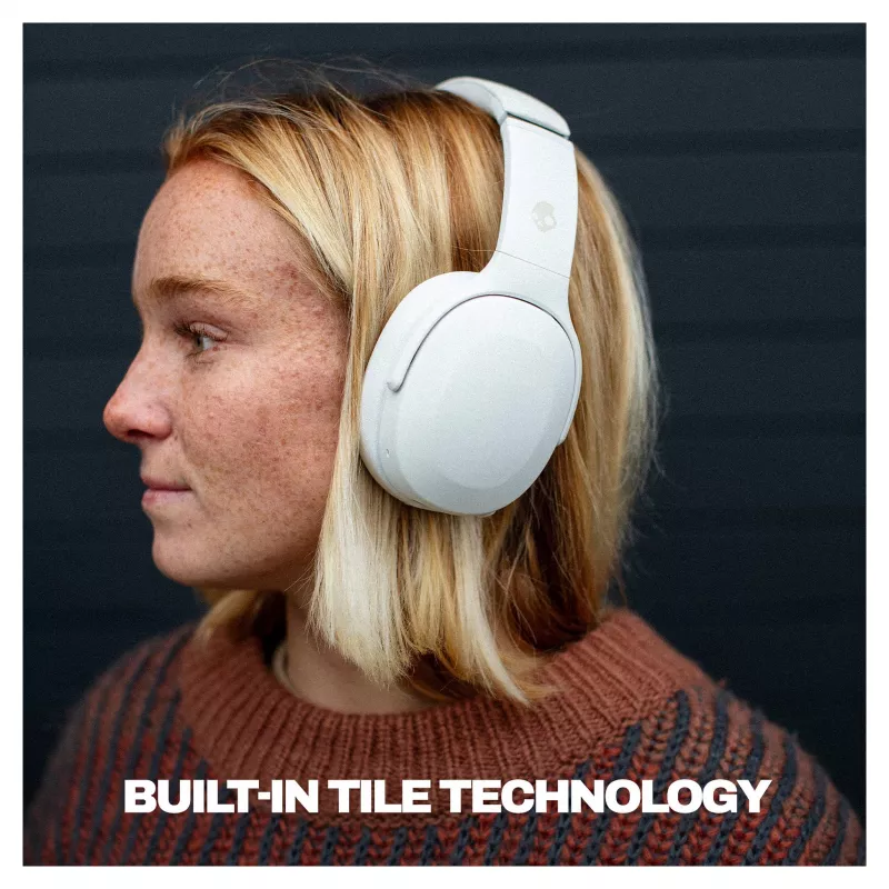 Skullcandy Crusher Evo Kabellose Over-Ear-Kopfhörer mit Sensory Bass, Bluetooth 5.0, 40-Stunden-Akku, Weiß
